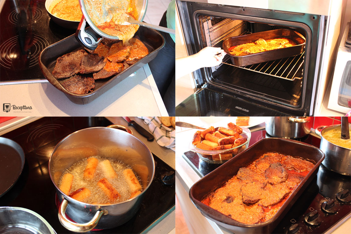 Uz ovako spremljenu junetinu izvrsno idu prženi kroketi, njoki,, krumpir ili riža.
