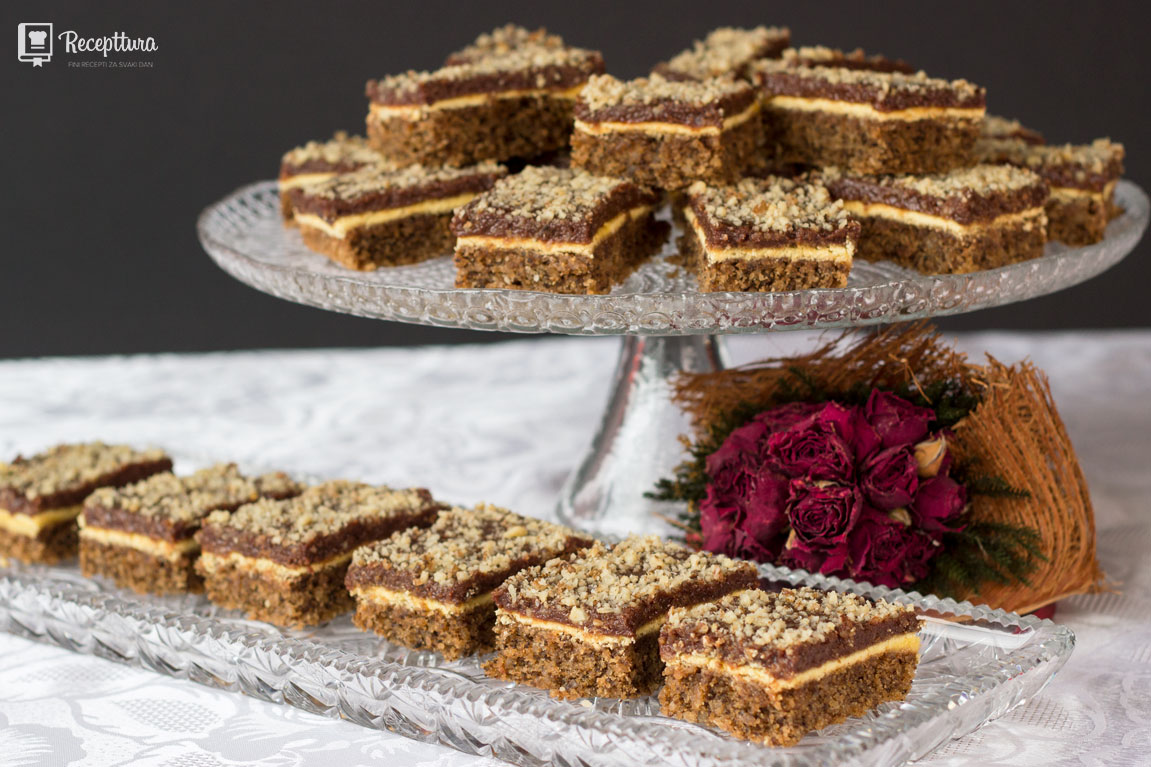 Kocke od oraha za ljubitelje oraha i čokolade.